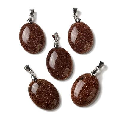 Synthetic Goldstone Pendants