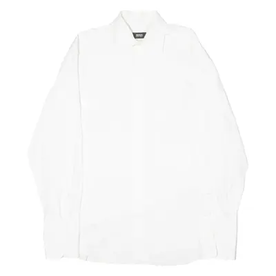 BOSS Mens Formal Shirt White Long Sleeve L