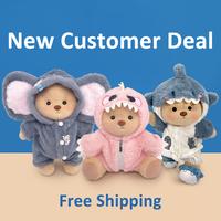Cuddly Teddy Bear Collection – Different Styles with Changeable Outfits! Plush Toys for Boys & Girls