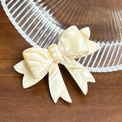 Bowknot Cellulose Acetate Alligator Hair Clips