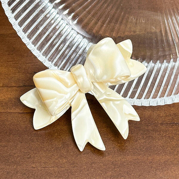 Bowknot Cellulose Acetate Alligator Hair Clips