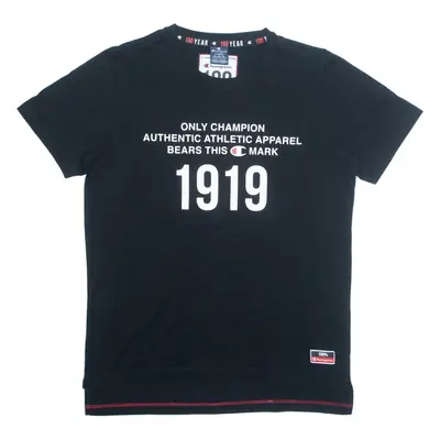 CHAMPION 100 Years Mens T-Shirt Black L