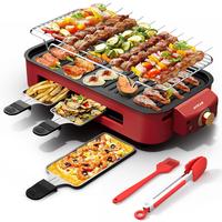 Indoor Smokeless Electric Korean BBQ Grill, Non-Stick Cooking Removable Plate,5 adjustable temperatures,Dishwasher Safe,Kitch...