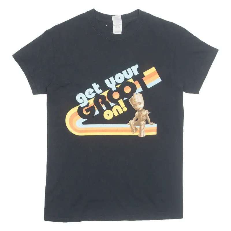 GILDAN Guardians Of The Galaxy Groot Mens T-Shirt Black S