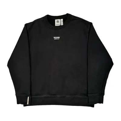 Adidas Spellout Sweatshirt - Medium Black Cotton