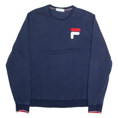 FILA Mens Sweatshirt Blue XL