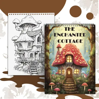 Magic House Theme Coloring Painting, 11.22 X 8.27 Inches, Mysterious Charming Magic House, 36 Color Pencils, Valentine's Day ...
