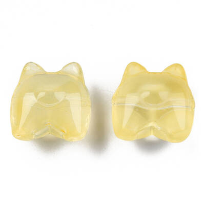 Transparent Spray Painted Glass Beads