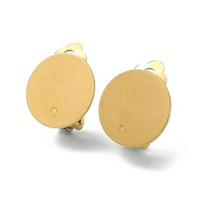 Ion Plating(IP) 304 Stainless Steel Clip-on Earring Findings