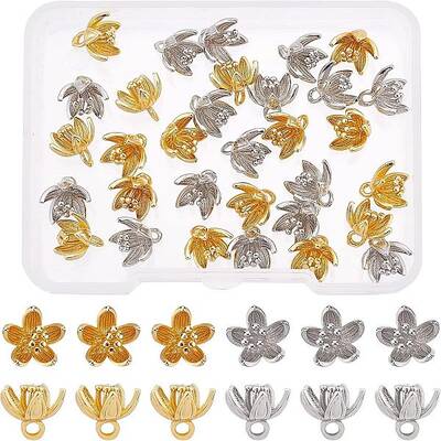 32Pcs 2 Colors Brass Charms
