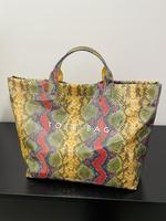Fashionable Snakeskin Print Tote Bag, Large Capacity Shoulder Bag for Women, Casual Trendy Versatile High-quality Daily Commu...