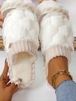 Women's Round Toe Soft Bedroom Slippers, Mother's Day Gift, Gifts for Girlfriend, Casual Soft Plush Warm Non-slip Home Slippe...