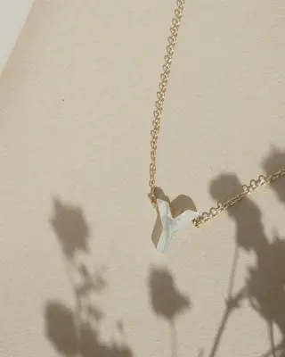 Dawn Initial Necklace | Metal Color: Solid 14K Gold | Style: Y