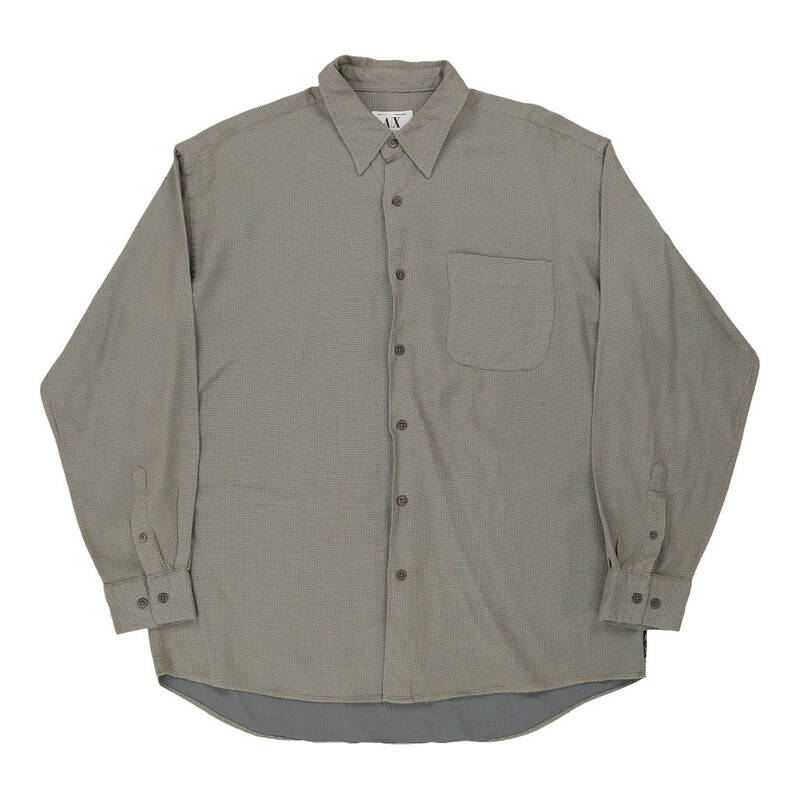 Armani Exchange Shirt - Large Khaki Cotton