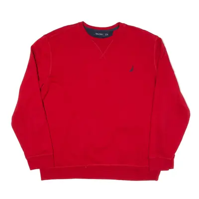 NAUTICA Sweatshirt Red Mens 2XL
