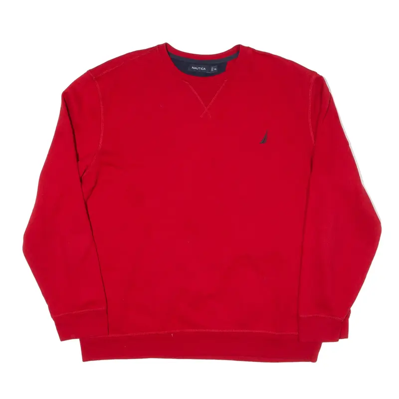 NAUTICA Sweatshirt Red Mens 2XL