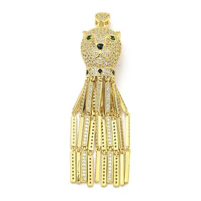 Brass Micro Pave Cubic Zirconia Big Pendants