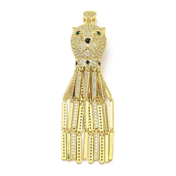 Brass Micro Pave Cubic Zirconia Big Pendants