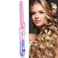 Rotating Curling Iron 1.1 inch Automatic Hair Curler for Beach Waves, Professional Tourmaline Ceramic Auto Curling Wand with ...