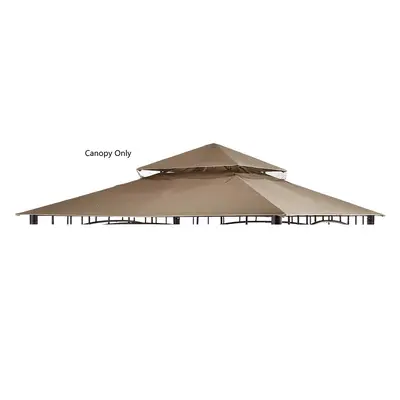 SUNJOY Khaki Replacement Canopy For Madaga Gazebo/Havana Gazebo (10X10 Ft) L-GZ136PST-2/7/9 Sold At Target/CTC
