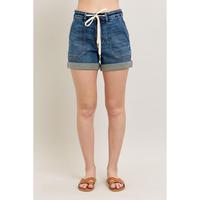 Judy Blue Full Size High Rise Cuff Denim Shorts Plus Size
