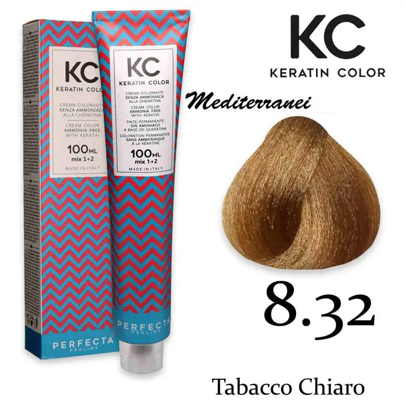 Crema Colorante Alla Cheratina Kc 100 Ml 8.32