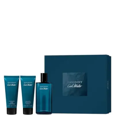Davidoff Cool Water Men EDT 125ml Aftershave 75ml Shower Gel 75ml