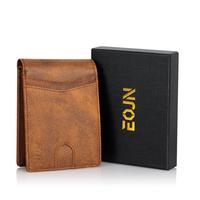 【 2025 Ultra Thin RFID Anti theft 】EOJN Men's leather wallet with 11 card slots and coin layer for extension cord hanger ...