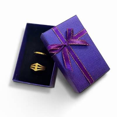 Rectangle Paper Jewelry Set Storage Boxes with Bowknot