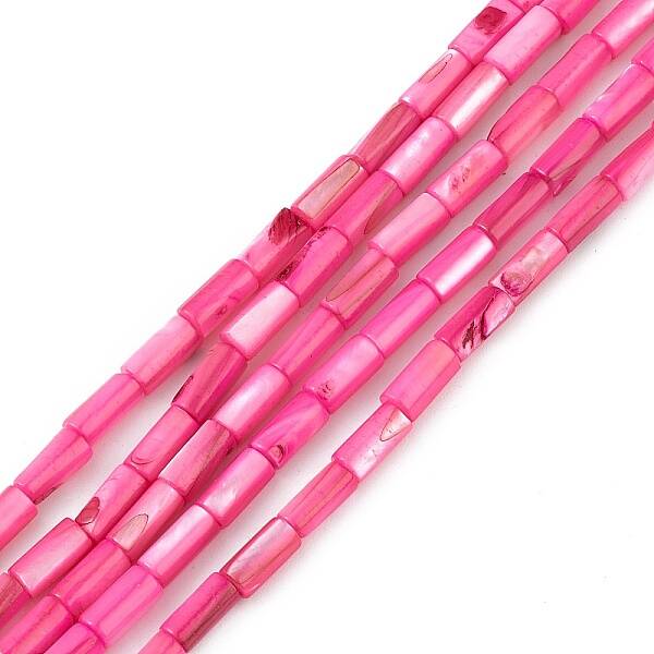 Natural Freshwater Shell Dyed Beads Strands