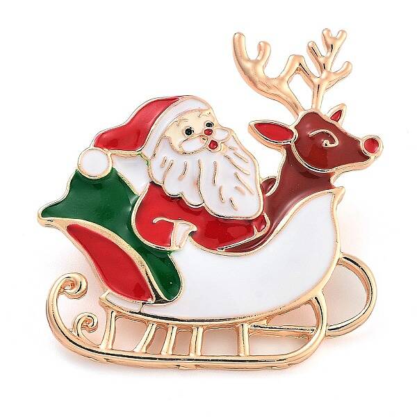 Christmas Theme Alloy Enamel Brooches