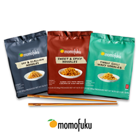 Momofuku Ramen Variety Pack - 3 Packs (Sweet & Spicy, Soy & Scallion, Tingly Chili) Including Free Chopsticks Food Noodle Sav...