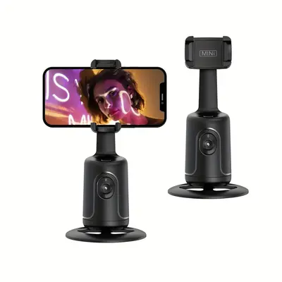 360 Degree Automatic Face Tracking Gimbal Stabilizer, Phone Holder, Solid Color Handheld Stabilizer for Live Streaming Selfie...