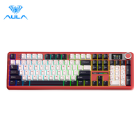 [New]Aula F108 Pro & F108 Full Size Wireless Mechanical Gaming Keyboard With Knob Smart Screen Num Pad Tri-Mode RGB Backlit H...