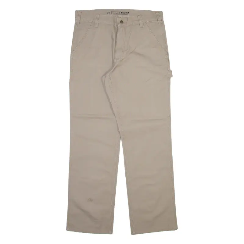 CARHARTT Carpenter Workwear Mens Trousers Grey Relaxed Straight W33 L32
