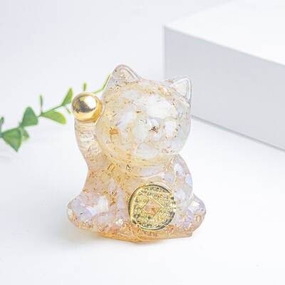 Resin Fortune Cat Display Decoration