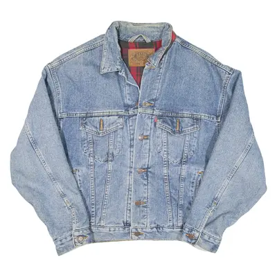LEVI'S Mens Blanket Lined Denim Jacket Blue USA M