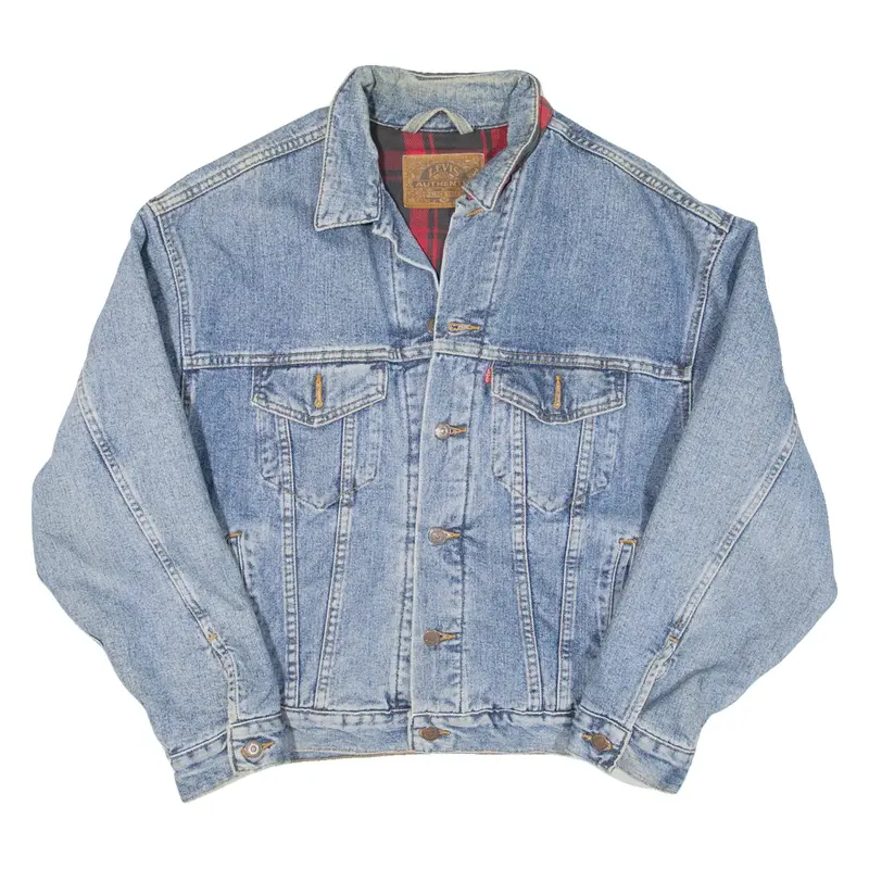 LEVI'S Mens Blanket Lined Denim Jacket Blue USA M