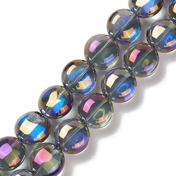 Transparent Electroplate Glass Bead Strands
