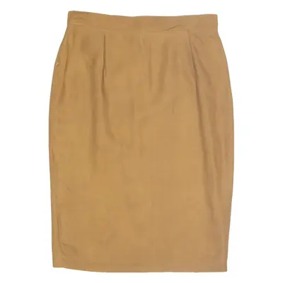 ZAPA Womens Pencil Skirt Brown Knee Length M