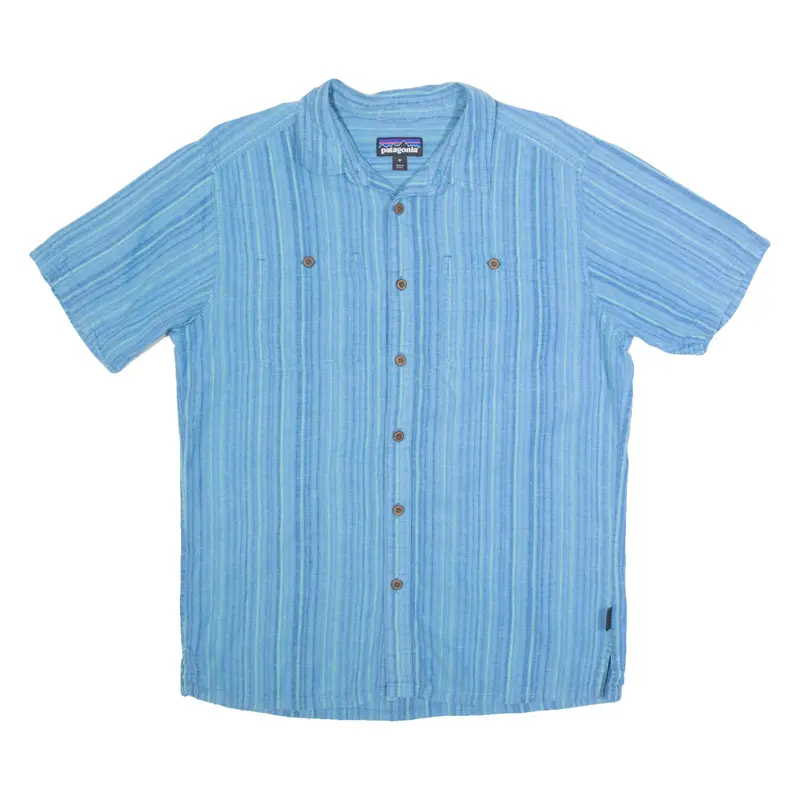 PATAGONIA Mens Shirt Blue Striped M