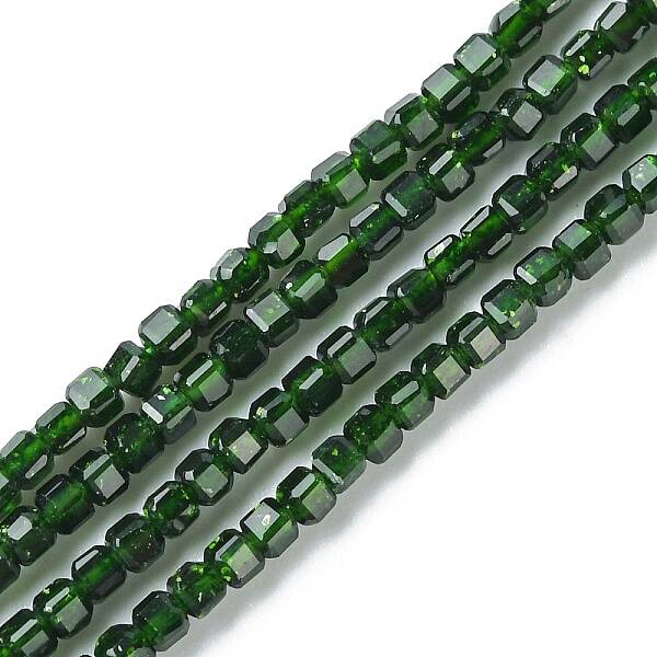 Synthetic Green Goldstone Beads Strands