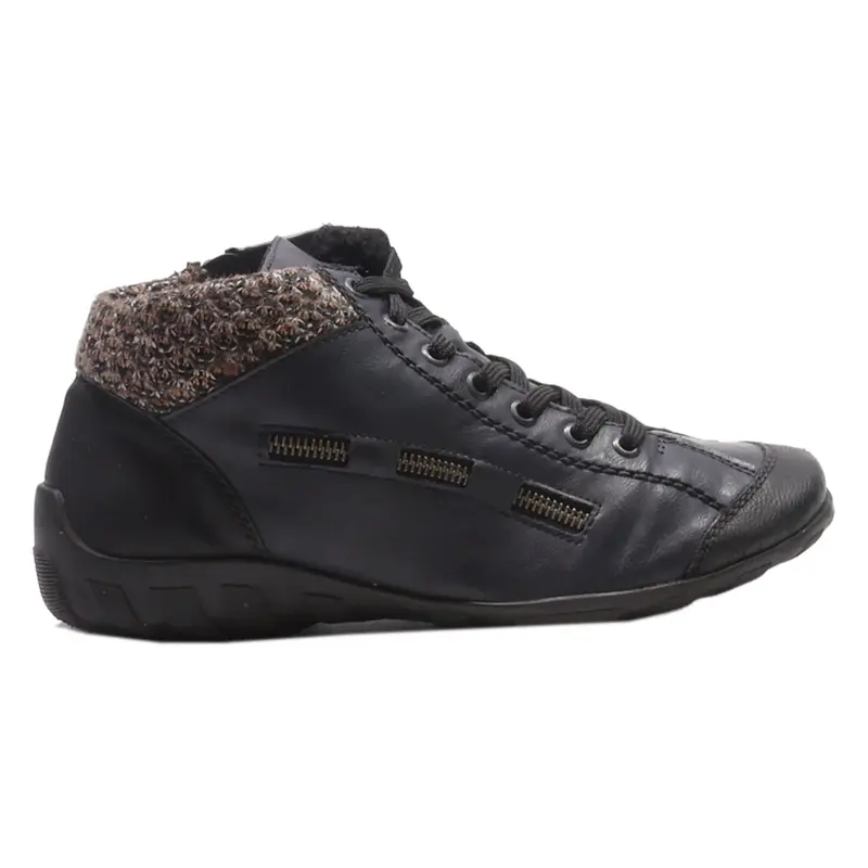 RIEKER High Top Trainers Purple Leather Womens UK 7