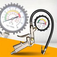 Car Tire Pressure Gauge, Tire Inflating Gun with Pressure Gauge, Car Repairing Tools with Rubber Hose, Professional Car Tire ...