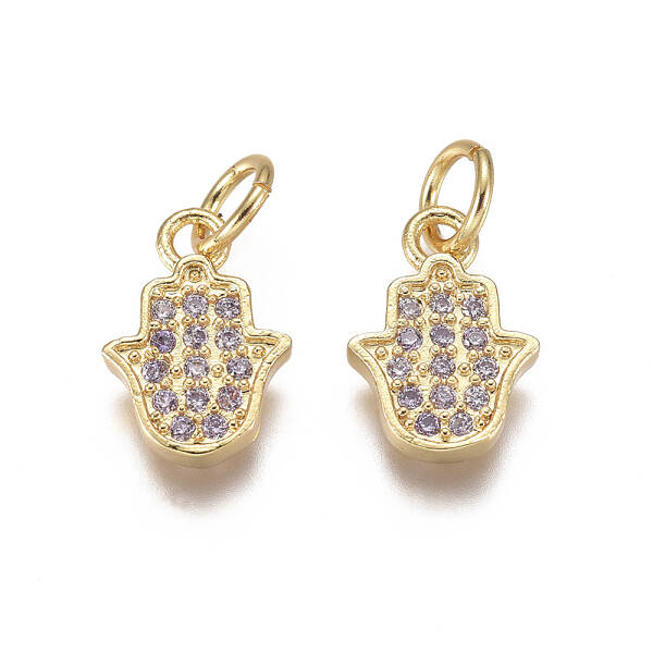 Religion Brass Micro Pave Cubic Zirconia Charms