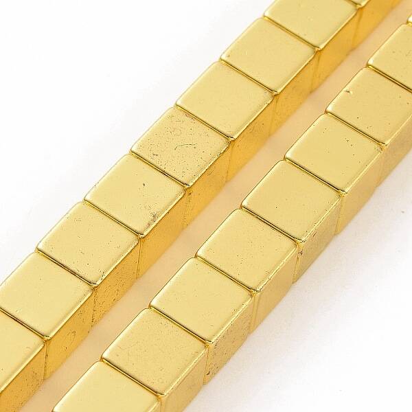 Electroplated Non-magnetic Synthetic Hematite Beads Strands