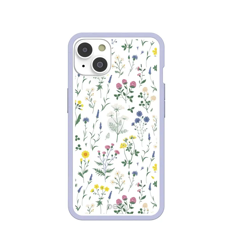 Clear Shadow Blooms iPhone 14/16e Case With Lavender Ridge
