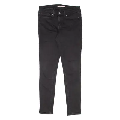 LEVI'S 711 Womens Jeans Black Slim Skinny W28 L30
