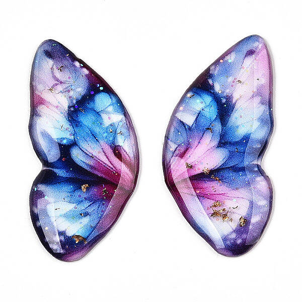 Epoxy Resin Butterfly Wings Cabochons