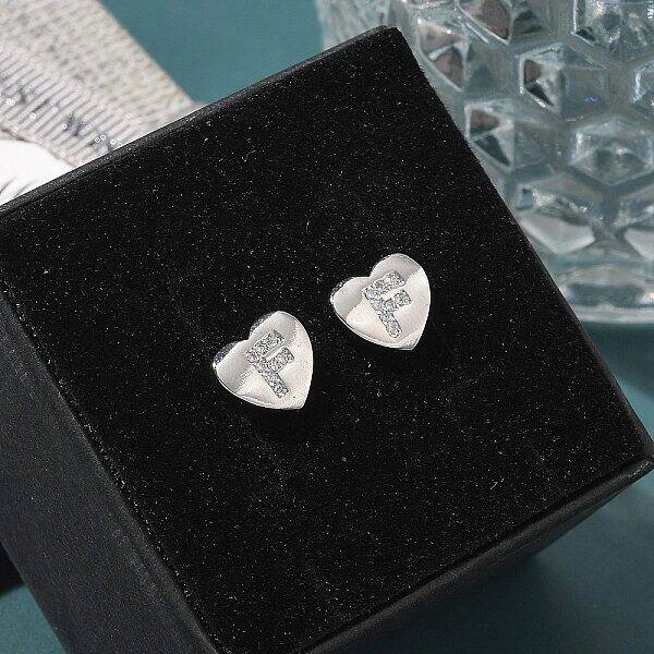 Rack Plating Brass Micro Pave Clear Cubic Zirconia Stud Earrings